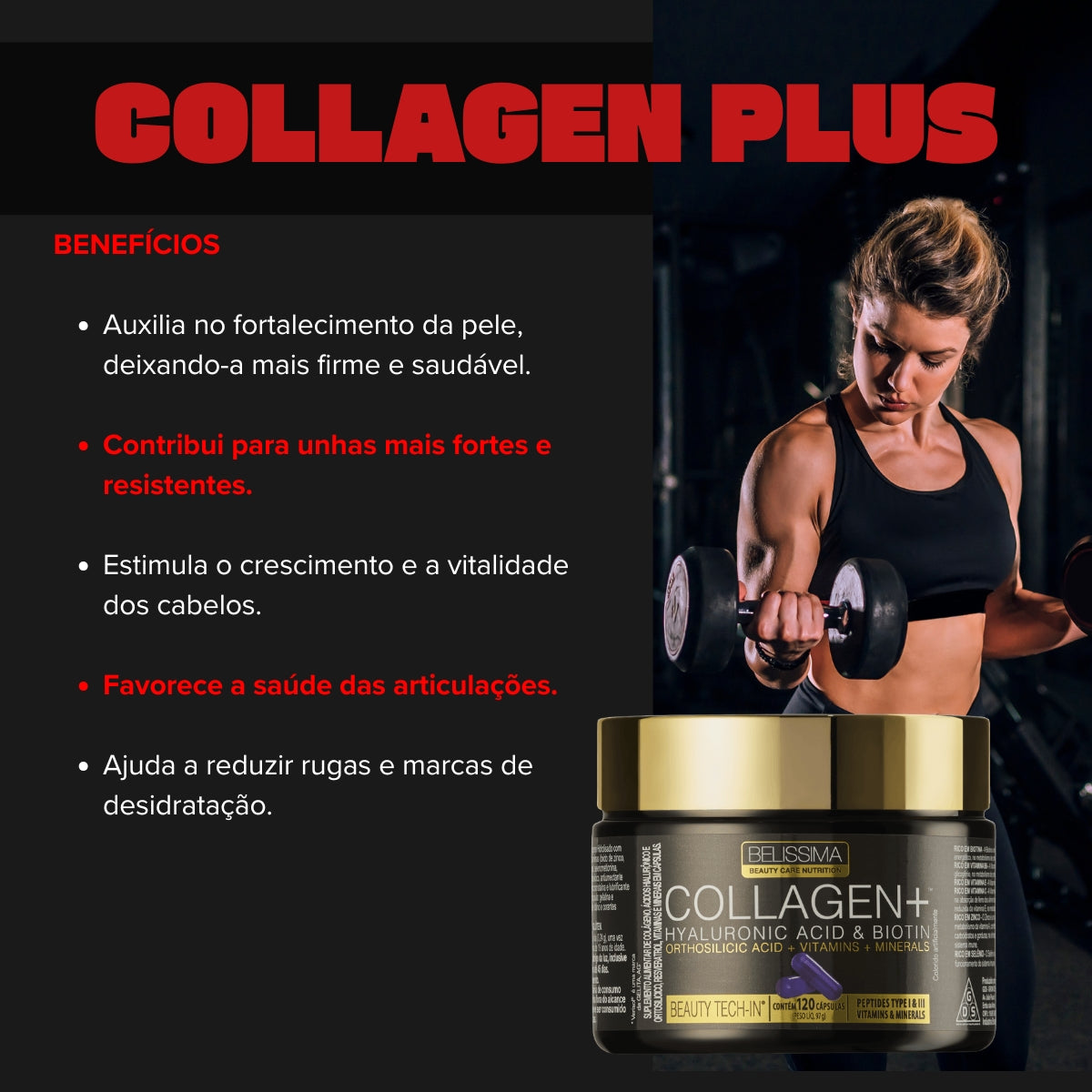 BELÍSSIMA - COLÁGENO PLUS VERISOL - 120 CAPSULAS