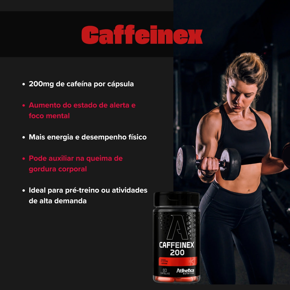 ATLHETICA - CAFFEINEX 200MG - 60 CAPSULAS