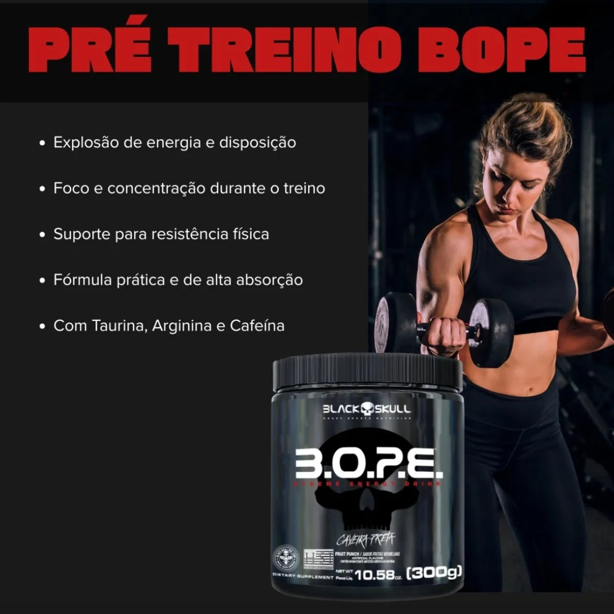 BLACK -  BOPE PRE-TREINO 300G
