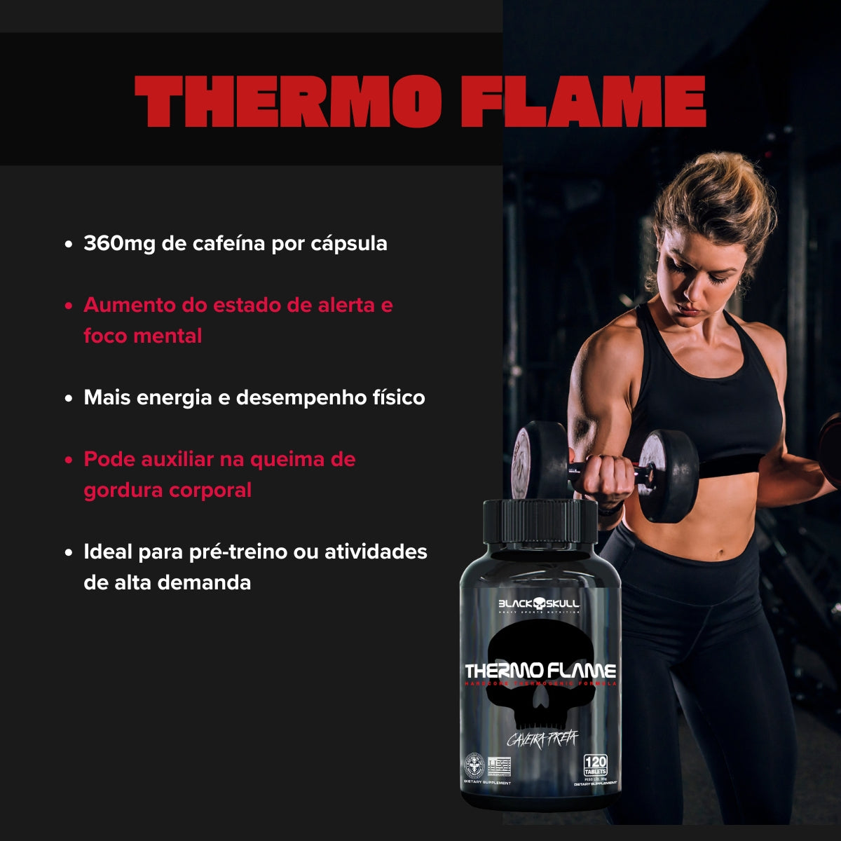 BLACK -  TERMOGENICO THERMO FLAME - 120 TABLETES