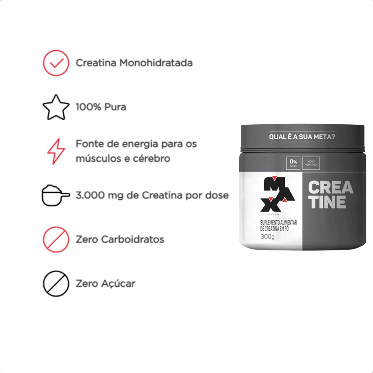 MAX - CREATINE POTE 300G