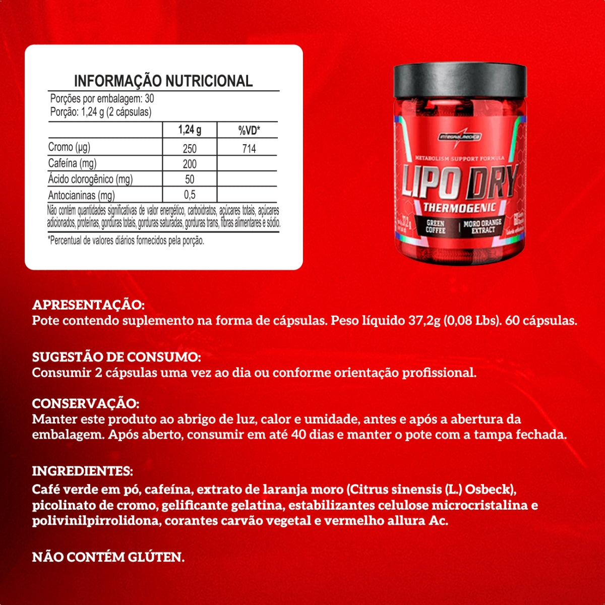 INTEGRALMEDICA - LIPO DRY - 60 CAPSULAS