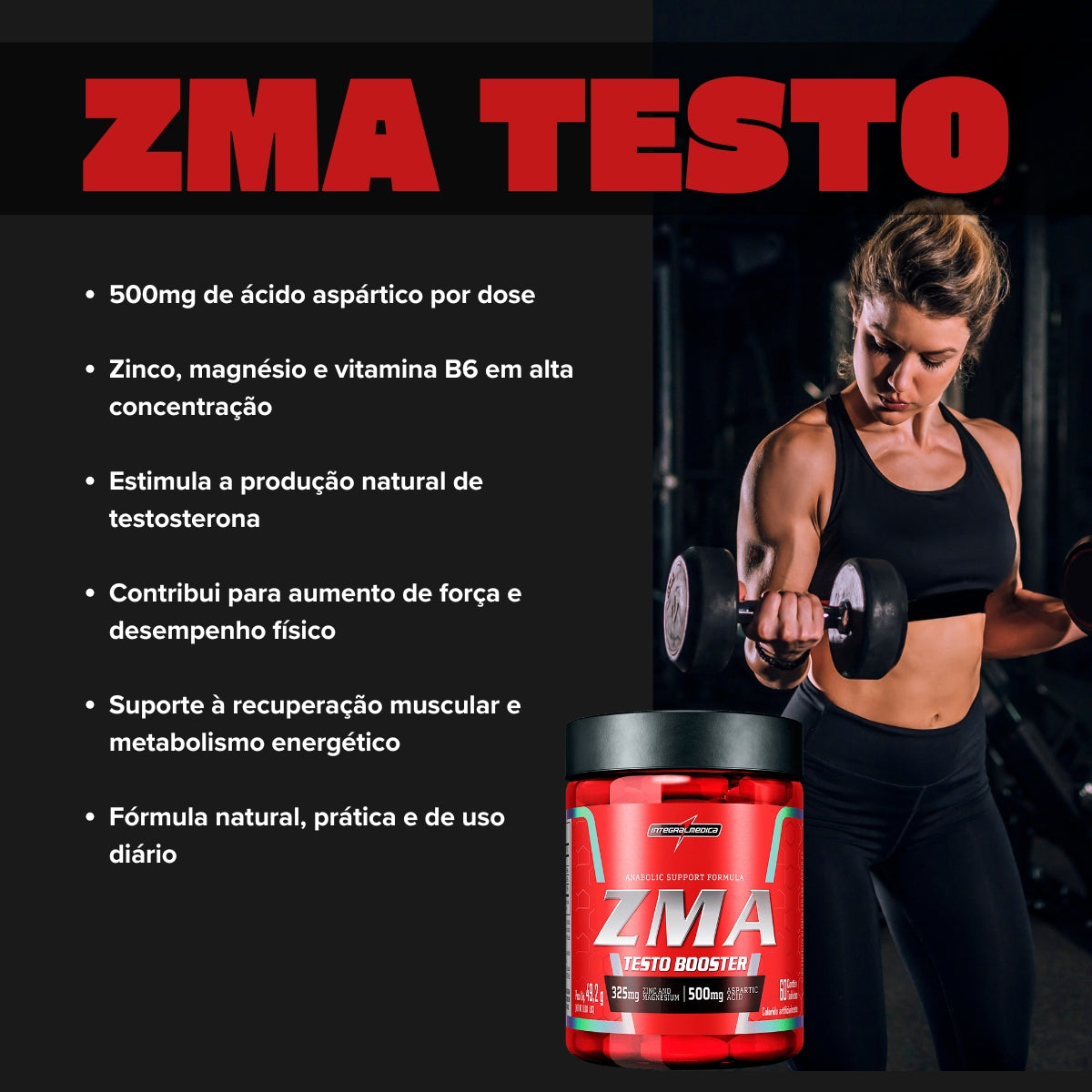 INTEGRALMEDICA - ZMA - 60 CAPSULAS