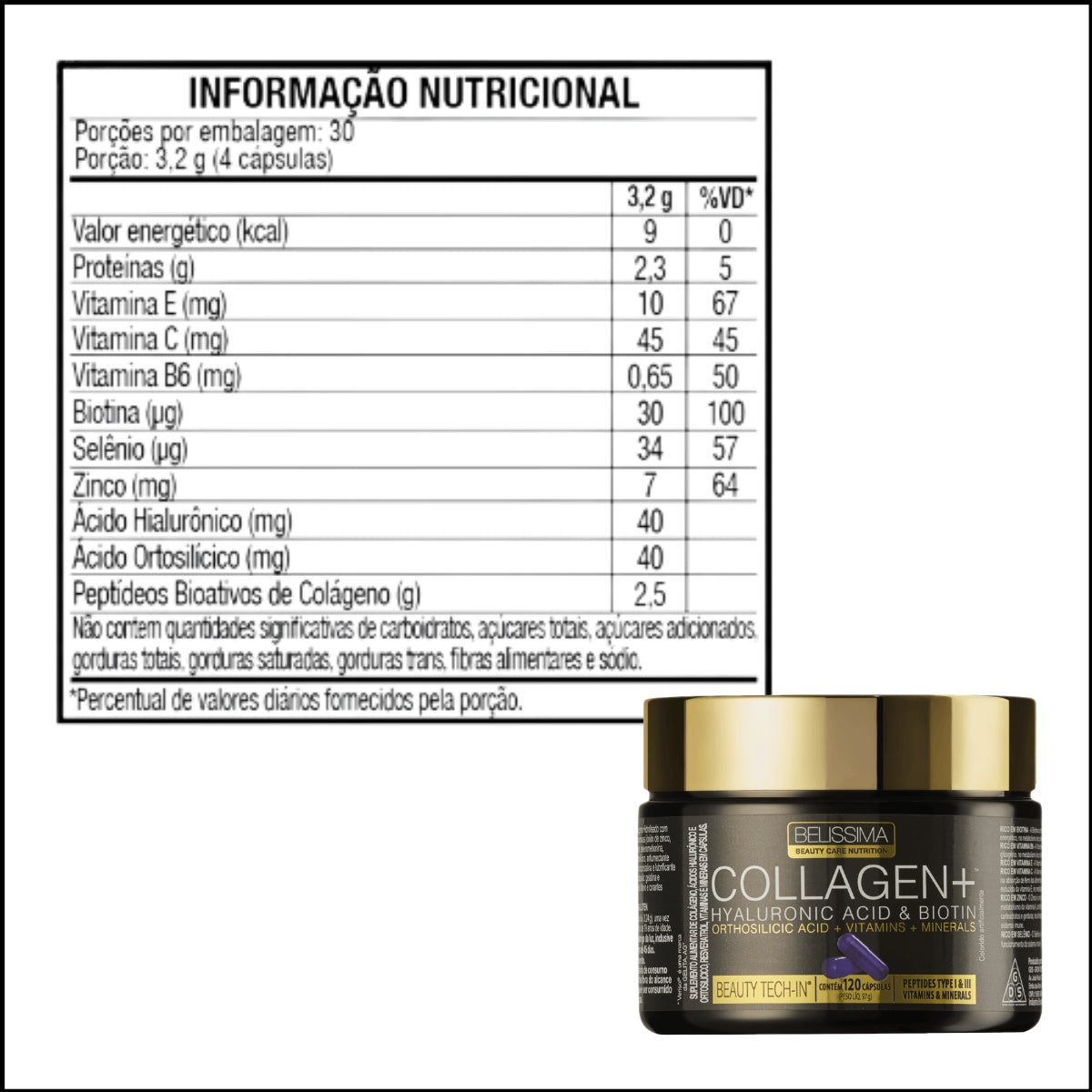 BELÍSSIMA - COLÁGENO PLUS VERISOL - 120 CAPSULAS