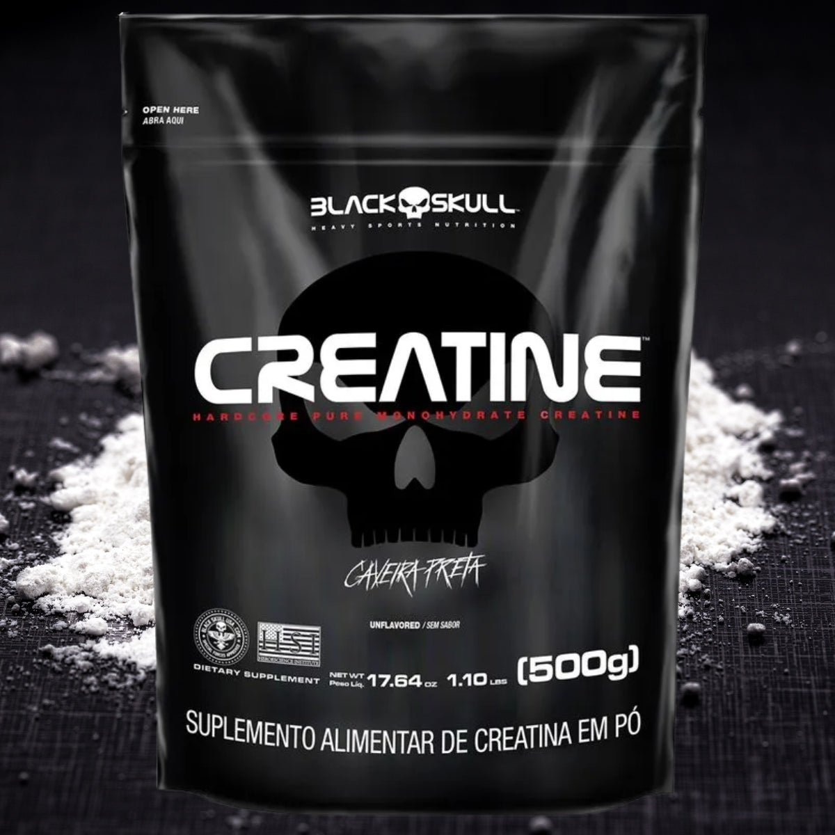 BLACK -  CREATINE PURA REFIL 500G